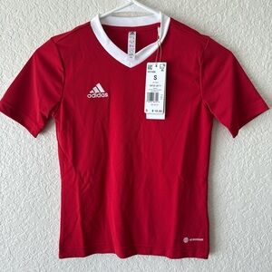 Adidas Youth Red and White Soccer Jersey